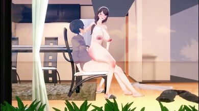 Fucking My Stepmom In The Living Room With Big Tits MILF Cum Inside
