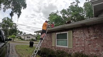 Mature Gilf Gets Her Gutters Cleaned and Gets Anal