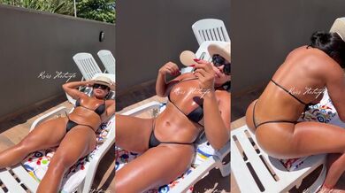 Married Whore Showing Off Naughty Bikini All Up Her Ass in HD Hotel Pool Solo Amateur