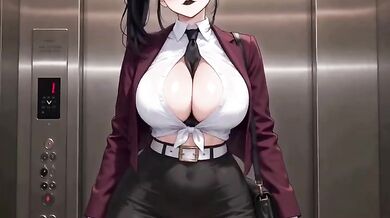 Kanao Tsuyuri Thought She Is Alone In The Office Hentai Masturbation