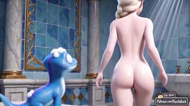 Elsa Frozen Cartoon Destroyed Gushing Choked Sex Story