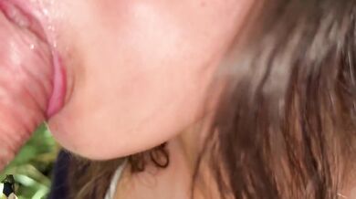 NICKY MIST PUBLIC BLOWJOB CUM IN MOUTH LUXURY OUTDOOR MILF BIG TITS POV RISKY