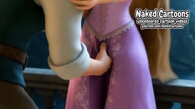 Flynn Destroyed Rapunzel Gushing Choked Cartoon HD Porn 18-25