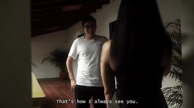 Colombiana MILF Stepmom Destroys Nerd Delivery Boy With Big Dick In Deep Throat Swallow Doggystyle
