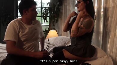 Colombiana MILF Stepmom Destroys Nerd Delivery Boy With Big Dick In Deep Throat Swallow Doggystyle