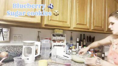Milf Blonde Bakes Cookies in Kitchen Destroyed Gushing Choked