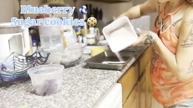 Milf Blonde Bakes Cookies in Kitchen Destroyed Gushing Choked