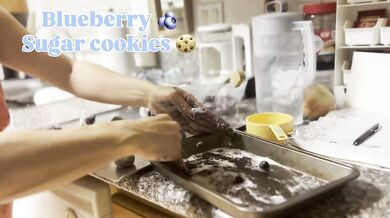 Milf Blonde Bakes Cookies in Kitchen Destroyed Gushing Choked