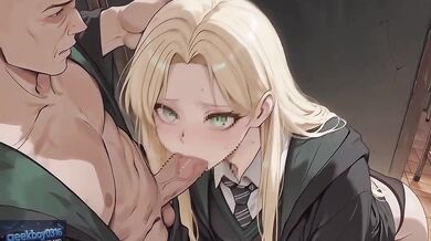Malfoy Destroyed By Blonde Blowjob In Hogwarts Hentai
