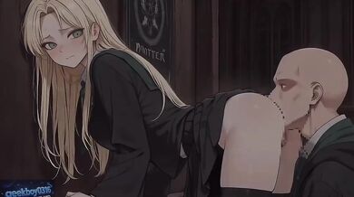 Malfoy Destroyed By Blonde Blowjob In Hogwarts Hentai