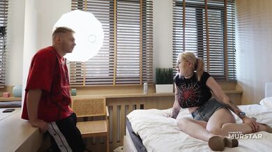 Blonde Step Mom Hands Spider Shirt In One Bed Hotel Then Kneels For Pov Chair Blowjob With Hungry Milf Tag