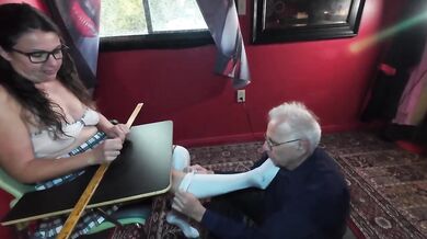 Older Teacher Destroyed 18 Schoolgirl Wet Pussy And Tight Ass Licking