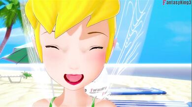 Tinkerbell Destroyed Gushing Blowjob Beach POV Hentai Cosplay Exclusive