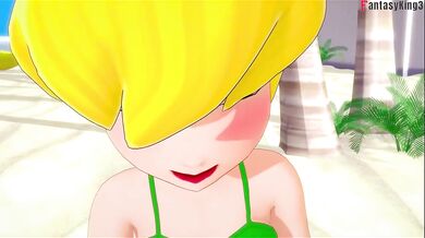 Tinkerbell Destroyed Gushing Blowjob Beach POV Hentai Cosplay Exclusive