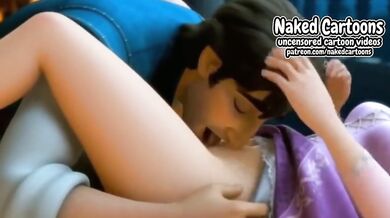 Virgin Rapunzel gets Savage Pussy Licking until she cums