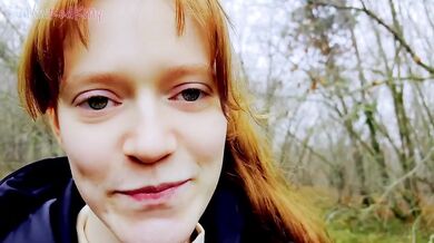 Stepsister Blowjob In Woods While Parents Pick Berries Nearby
