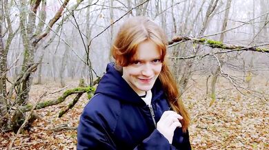 Stepsister Blowjob In Woods While Parents Pick Berries Nearby