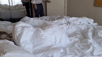 Horny husband came from work to fuck his wife, who was still in bed - real amateur video