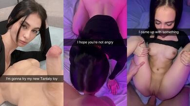  Snapchat of Cheating 19 years old Slut For Cuckold with Creampie and Tantaly
