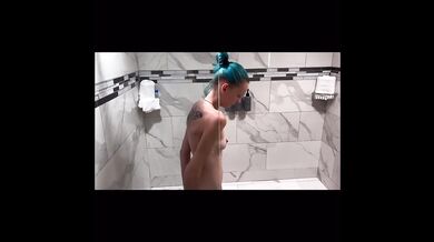 Shy Noel in the shower