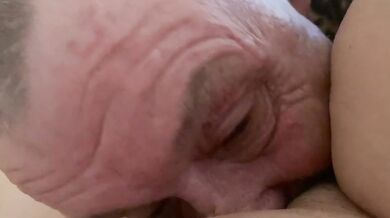 Old men licking young pussy