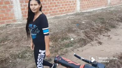 Young cheap slut caught on the street lets herself be fucked by a cell phone