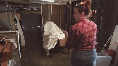 A sexy mature MILF seduces a naive young man that is into fantasy, when she hires him for chores.