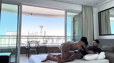 My tourist friend needed to feel this hot pussy on his cock