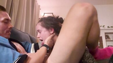 Sloppy Deepthroat Blowjob Throatpie - Iris x Jase