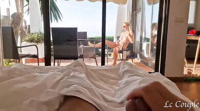 Real Amateur Couple on their summer vacation having fun middle of the day - sharing real moments
