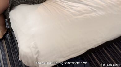 Stepmother shares the hotel bed and her ass with a stepson