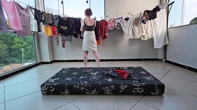Naughty Maid Wearing Only A Towel Turns Her Boss On At Work With Hard Fast Fuck And Cumshot