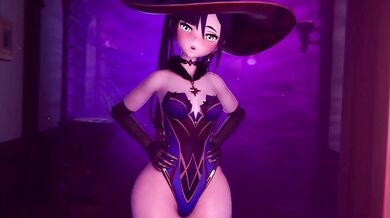 Mona having rough sex with tits and ass fuck [Genshin 4K]
