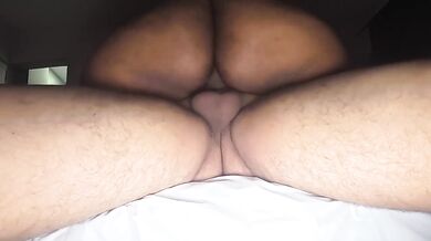 Ebony MILF Mom Bouncing Fat Ass On Inexperienced Student Cock Cowgirl Orgasm