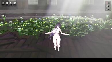 MMD Hentai Elf Vtuber Earthquake Strip Dance Until Naked