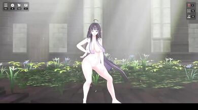 MMD Hentai Elf Vtuber Earthquake Strip Dance Until Naked