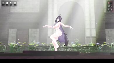 MMD Hentai Elf Vtuber Earthquake Strip Dance Until Naked