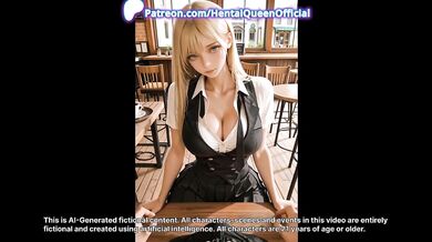 Blonde Waiter Doggy Missionary Oiled Creampie Kitchen POV