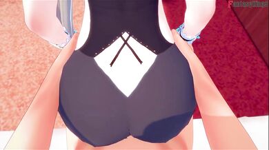 Rita Rossweisse Maid POV Destroyed Gushing Choked Blowjob Hentai Big Ass Tits Honkai Impact Parody