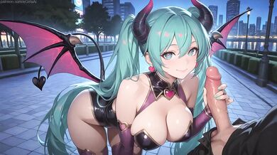 Succubus Miku Destroys Target With Anal Creampie And Blowjob