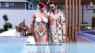 Hot Athletic MILF Step Mom Jacuzzi Sex Visual Novel Gameplay