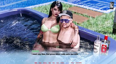 Hot Athletic MILF Step Mom Jacuzzi Sex Visual Novel Gameplay