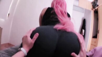 Hot body big ass latina dry humping dick until he cums cumshot