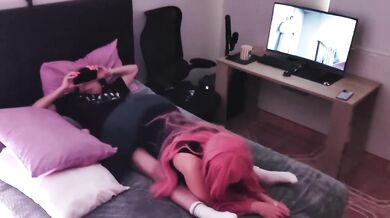 Hot body big ass latina dry humping dick until he cums cumshot