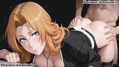 Rangiku Matsumoto Destroyed Gushing Blowjob by Amscomic