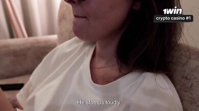 Stepson Licks Stepmom Big Ass Then Puts Just The Tip In While Dad Is In The Next Room