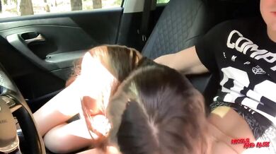 I Let a Stranger Choke My Deep Throat Riding Cowgirl in the Car Dextro Amateur Couple Gushing Creampie Rough Sex