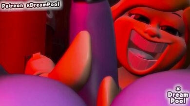 Catnap Destroyed By Big Tits Hard Blowjob Miss Delight Hentai Animation
