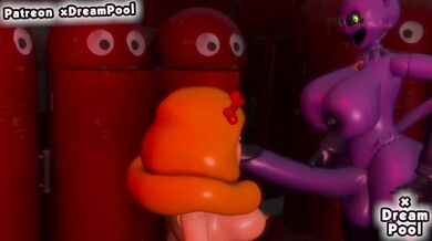 Catnap Destroyed By Big Tits Hard Blowjob Miss Delight Hentai Animation