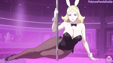 Delta Bunny Suit Blowjob Big Tits Hentai Exclusive HD Uncensored Cumshot Rough Sex for her boss by PandaDaddy